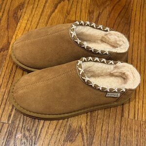 BearPaw Tan Suede Slip-Ons